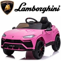Lamborghini 12V Kids Ride On Car with Remote Control, Battery Powered Electric Car with 4 Wheels, USB, Ride On Toys for 3 Years Olds Girls Boys, Pink