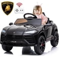 thumbnail image 1 of iYofe 12V Lamborghini Ride on Cars with Remote Control, Powered Ride on Toys with Music, USB/AUX Ports, LED Lights, 3 Speeds, 4 Wheels Electric Cars for Kids Toddlers Ages 3-5, Black, 1 of 10