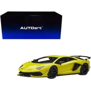 Lamborghini Aventador SVJ Giallo Tenerife Pearl Yellow 1 18 Model Car by Autoart