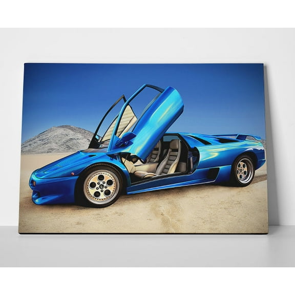 Lamborghini Blue Poster or Wrapped Canvas