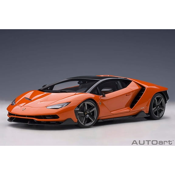 Lamborghini Centenario Arancio Argos / Pearl Orange with Carbon Top 1/18 Model Car by Autoart