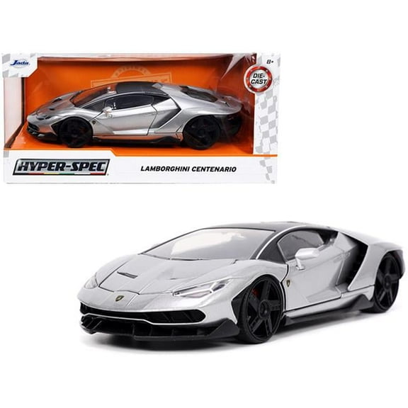 Lamborghini Centenario Gray Metallic with Black Top Hyper-Spec Series 1-24 Scale Diecast Model Car
