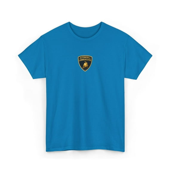 Lamborghini Classic Italian V12 Supercar Emblem Tee T-Shirt Print Small Design - Sapphire / XL