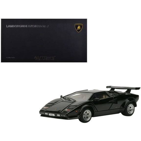 Lamborghini Countach 5000S Black 1/43 Diecast Model Car by Autoart