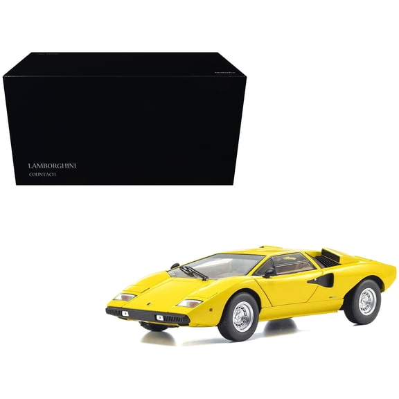 Lamborghini Countach LP 400 Yellow 1/18 Diecast Model Car by Kyosho