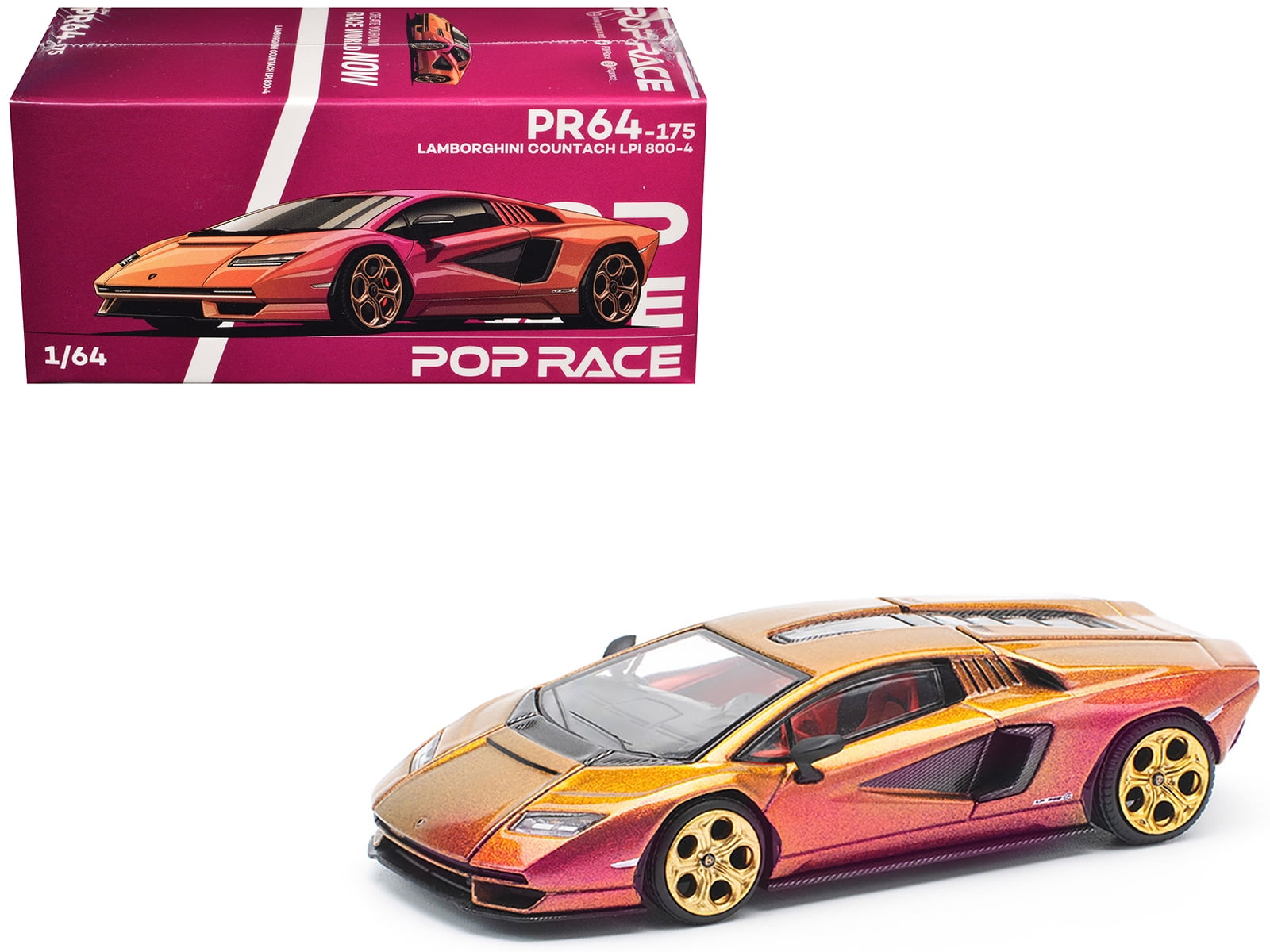 Lamborghini Countach LPI 800-4 Blu Hal Metallic 1/64 Diecast Model