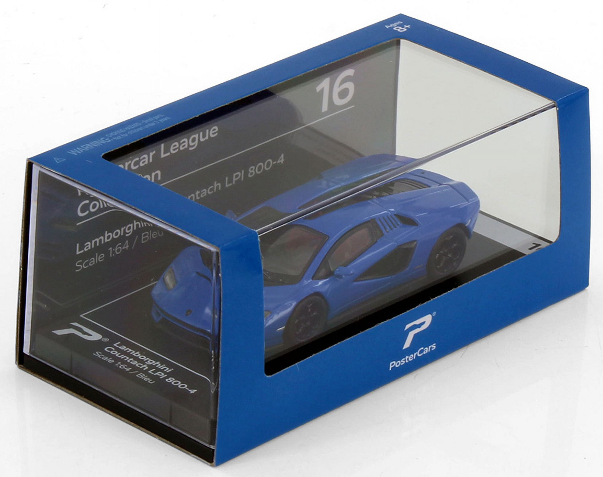 Lamborghini Countach LPI 800-4, Blue - Kinsmart H13-18 - 1/64 Scale Diecast Model Car