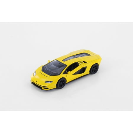 Lamborghini Countach LPI 800-4 Hardtop, Yellow - Kinsmart 5437D - 1/38 Scale Diecast Model Toy Car