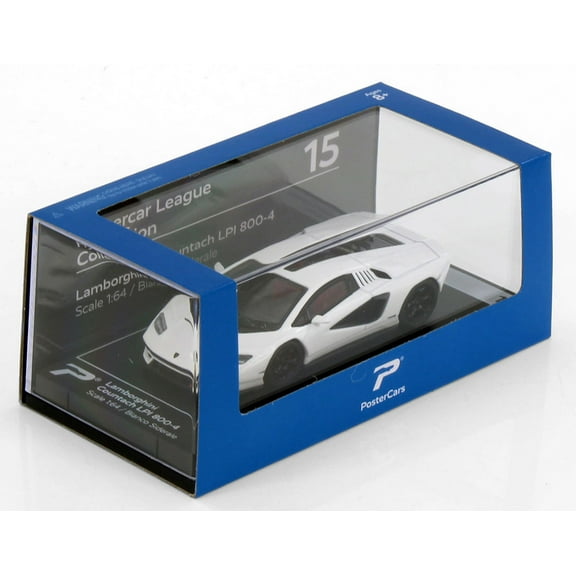 Lamborghini Countach LPI 800-4, White - Kinsmart H13-18 - 1/64 Scale Diecast Model Car