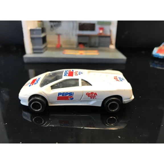 Lamborghini Diablo White Pepsi Majorette #219 1/58 Scale Diecast Car No box