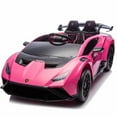 thumbnail image 1 of Lamborghini 24V Powered Ride On Car, Lamborghini Electric Cars Ride On Toy for Kids 3-6, 24V Ride Ons with Remote Control, 4 Wheelers Electric Car Toy for Kids, Bluetooth, 360° Spin, LED Lights, Pink, 1 of 7