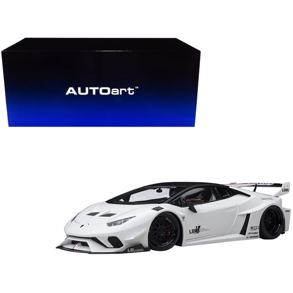Lamborghini Huracan GT "LB-Silhouette Works" White with Black 1/18 Model Car by Autoart