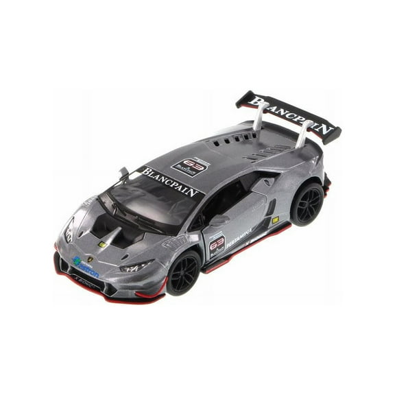 Lamborghini Huracan LP620-2 Super Trofeo, Gray - Kinsmart 5389D - 1/36 Scale Diecast Model Toy Car (Brand New, but NOT IN BOX)