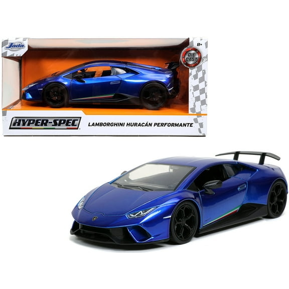 Lamborghini Huracan Perfomante Blue "Hyper-Spec" 1/24 Diecast Model Car by Jada