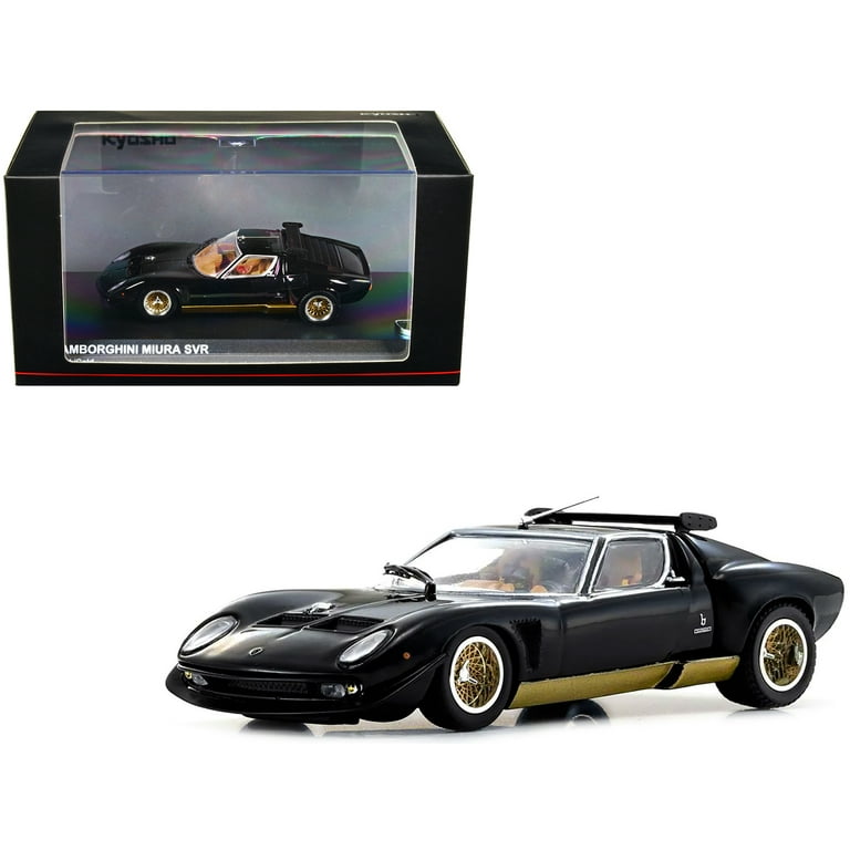 Lamborghini Miura SVR Black with Gold Accents and Wheels 1