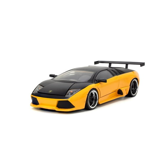 Lamborghini Murcilago LP64, Orange and Black - Jada Toys 34028 - 1/24 scale Diecast Model Toy Car