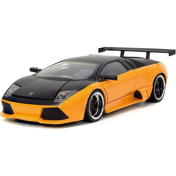Lamborghini Murcielago LP 640 Yellow Metallic and Matt Black "Hyper-Spec" Series 1/24 Diecast Model Car by Jada