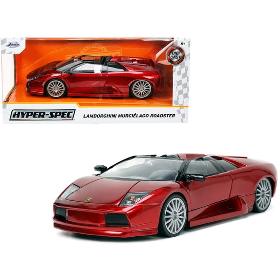 Lamborghini Murcielago Roadster Red Metallic "Hyper-Spec" Series 1/24 Diecast Model Car by Jada
