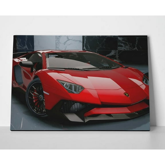 Lamborghini Red Poster or Wrapped Canvas