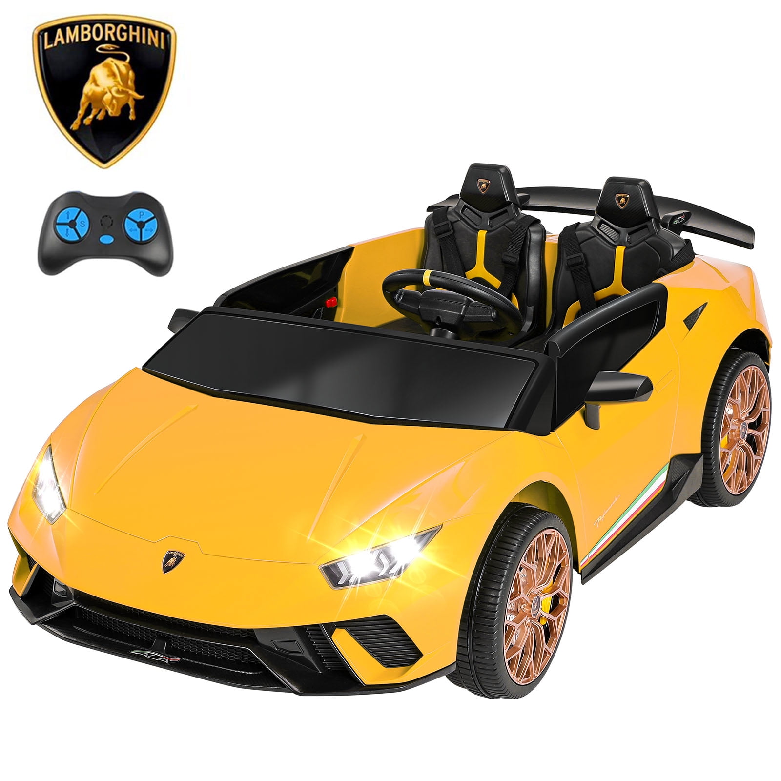 Lamborghini Ride on Car,2 Seater Powered Toddler Car,12V 10Ah Maximum 4 ...