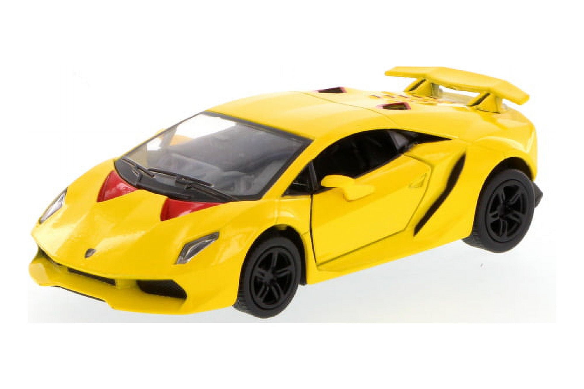 Lamborghini Sesto Elemento Hard Top, Yellow - Kinsmart 5359D - 1/38 Scale Diecast Model Replica (Brand New, but NOT IN BOX)