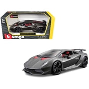 Lamborghini Sesto Elemento Matt Grey 1/24 Diecast Car Model by Bburago