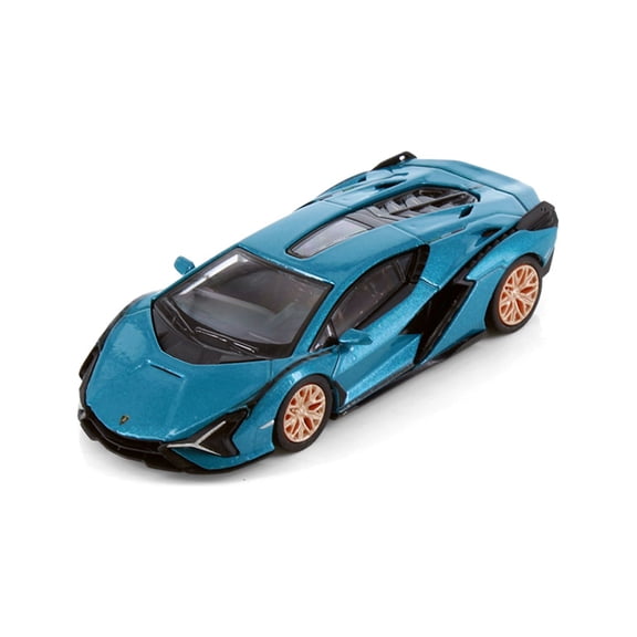 Lamborghini Sian FKP 37, Blue Uranus - Kinsmart H08B - 1/64 Scale Diecast Model Car