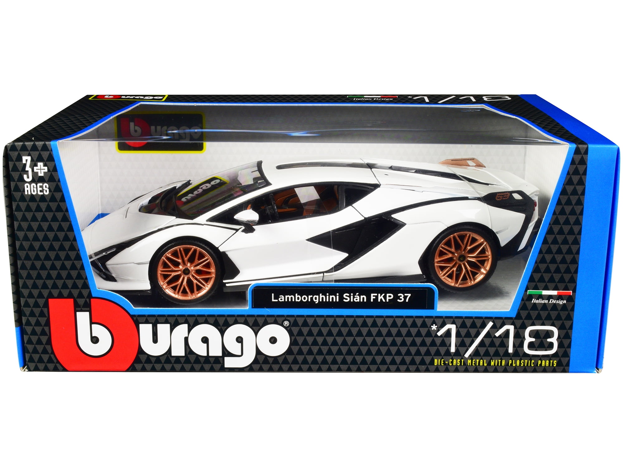 Burago 1:24 Lamborghini Sian FKP 37: Collectible Die Cast Model Car for  Kids & Adults