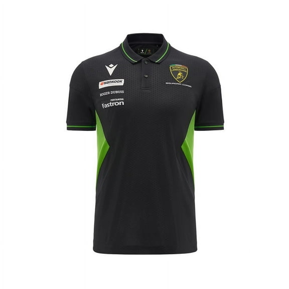 Lamborghini Squadra Corse 2024 Men's Team Polo Shirt Black
