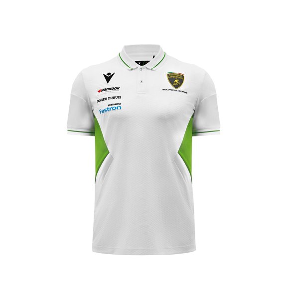 Lamborghini Squadra Corse 2024 Men's Team Polo Shirt White