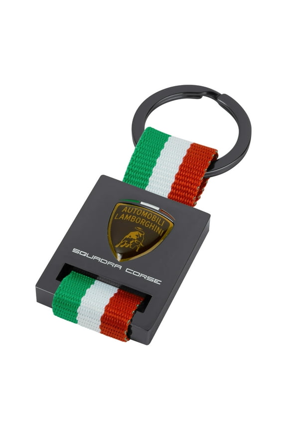 Lamborghini Squadra Corse Italian Flag Keyring