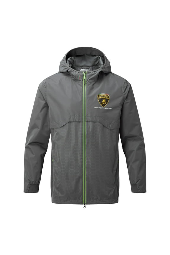 Lamborghini Squadra Corse Men's Lightweight Travel Jacket Grey