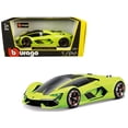 thumbnail image 1 of Lamborghini Terzo Millennio Lime Green with Black Top and Carbon Accents 1/24 Diecast Model Car by Bburago, 1 of 3