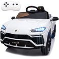 thumbnail image 1 of Lamborghini Urus 12V Electric Powered Ride on Car Toys for Girls Boys, White Kids Electric Vehicles Ride on Toys with Remote Control, Foot Pedal, MP3 Player and LED Headlights, CL61, 1 of 11