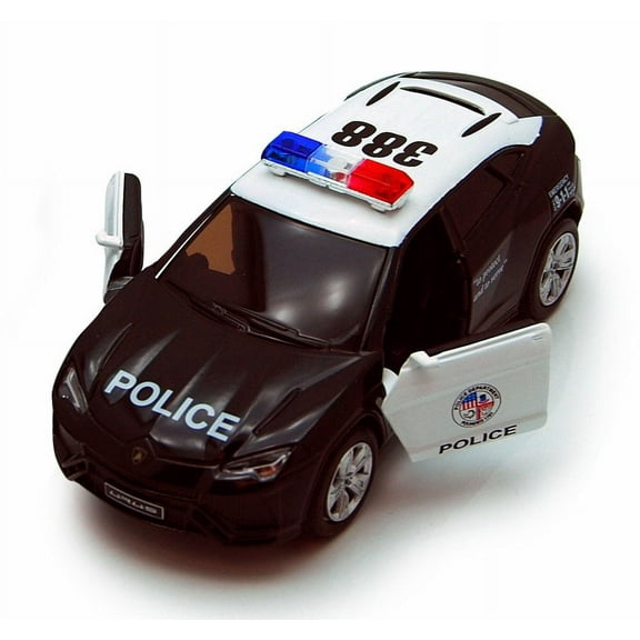 Lamborghini Urus Police Hard Top, Black & White - Kinsmart 5368DP - 1/38 Scale Diecast Model Replica