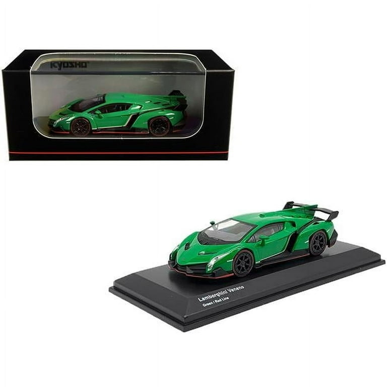 Lamborghini Veneno Green with Red Line 1-64 Diecast Model