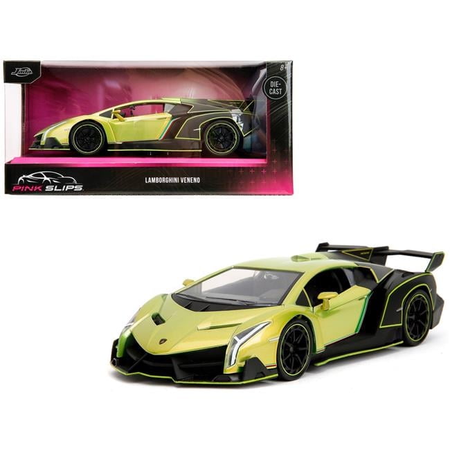 Jada Toys Lamborghini Veneno, Lime Green Metallic and Matt