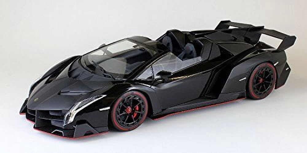 Lamborghini Veneno Roadster - Black With Red Accent Body Stripes