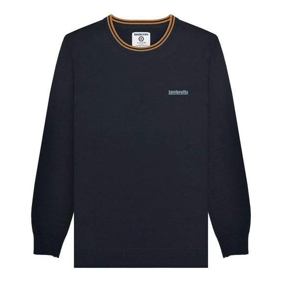 Lambretta Mens Knitted Tipped Sweater