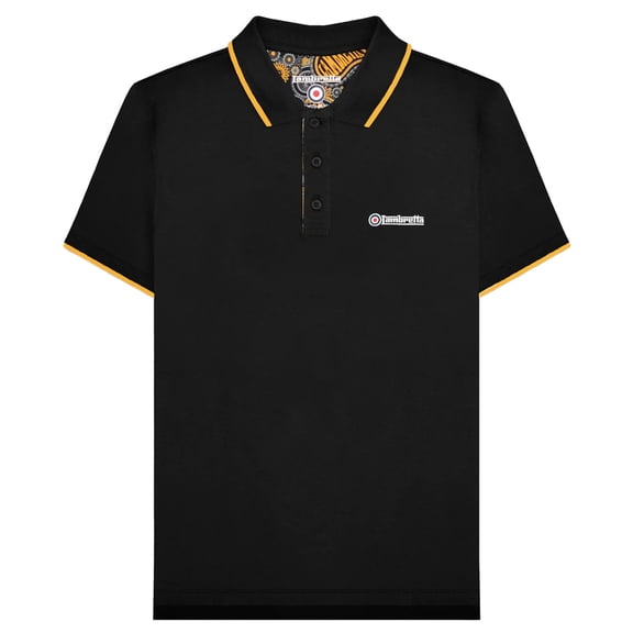 Lambretta Mens Paisley Lined Polo Shirt