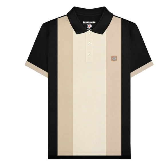 Lambretta Mens Vintage Panelled Polo Shirt