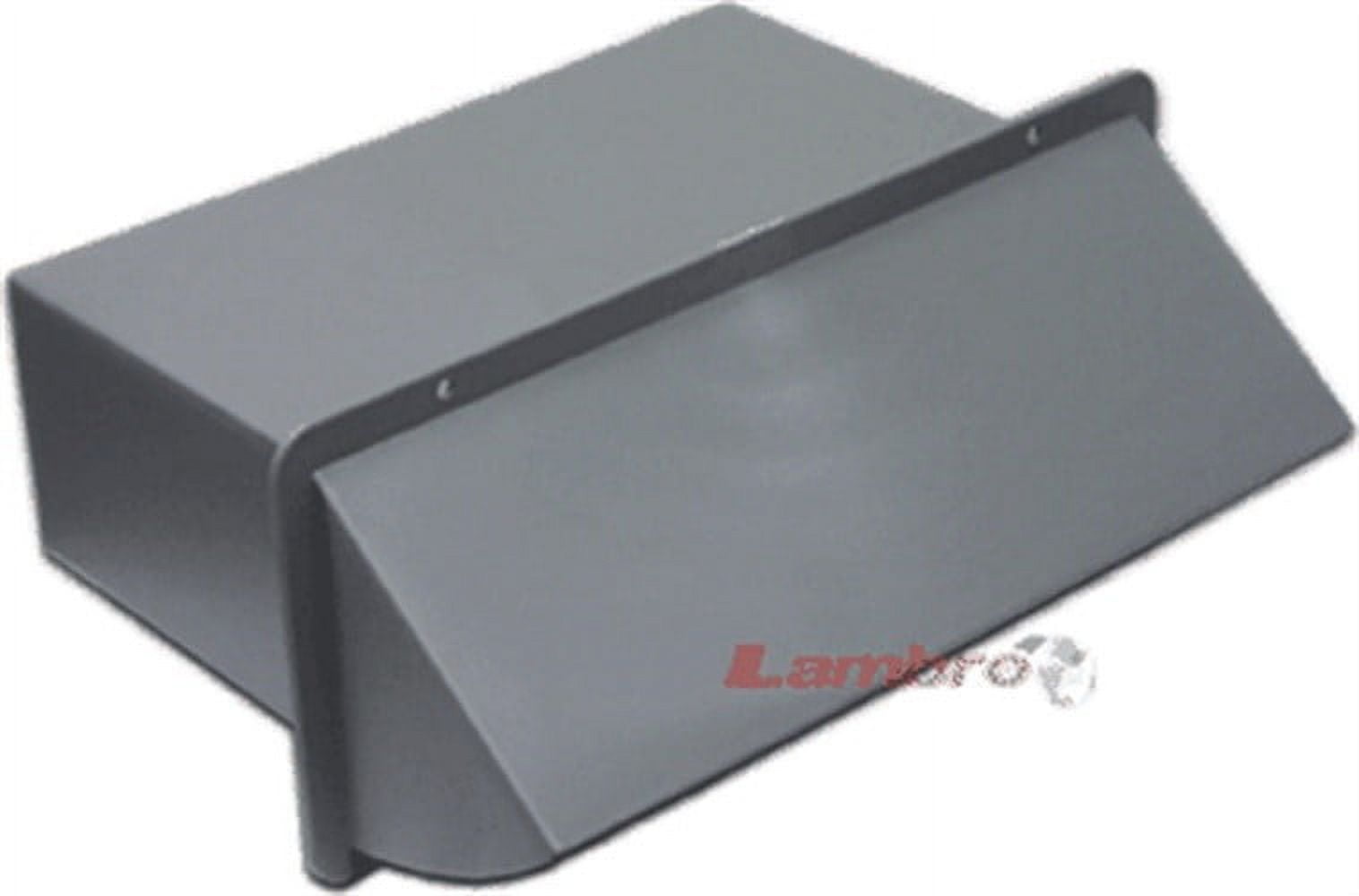 Lambro 1170G Gray Plastic Wall Cap Vent 3-1/4 inch X 10 inch