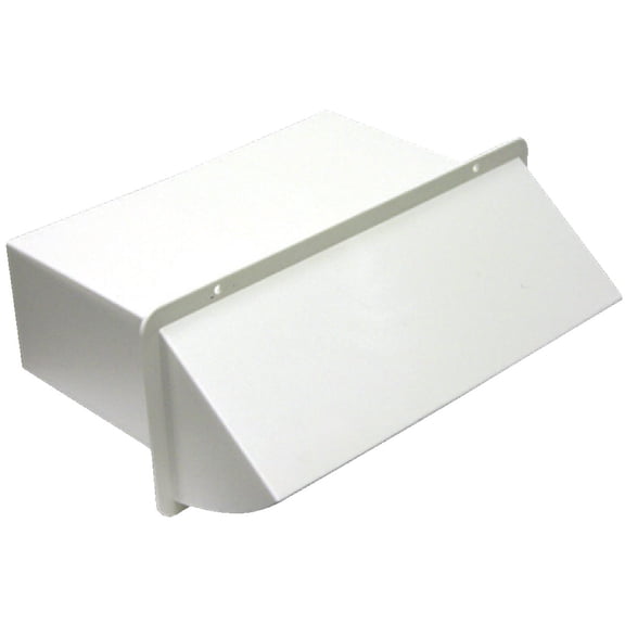 Lambro Plastic Wall Cap Vent 117W - Gable Vent - White
