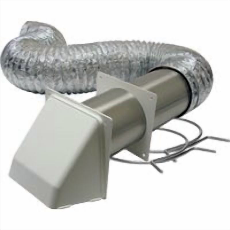 Lambro Dryer Vent Kit 1375B - Brown Plastic, Outside Exhaust - 6 Piece — Residential Use, Standard Application