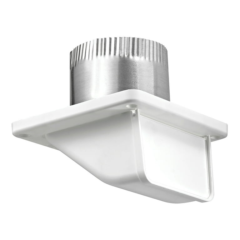 Lambro 143WTP 4-In. White Plastic Under Eave Vent with Weather