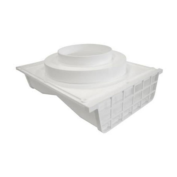 Lambro 164W Double Sided Under Eave Vent 4 Inch White Plastic
