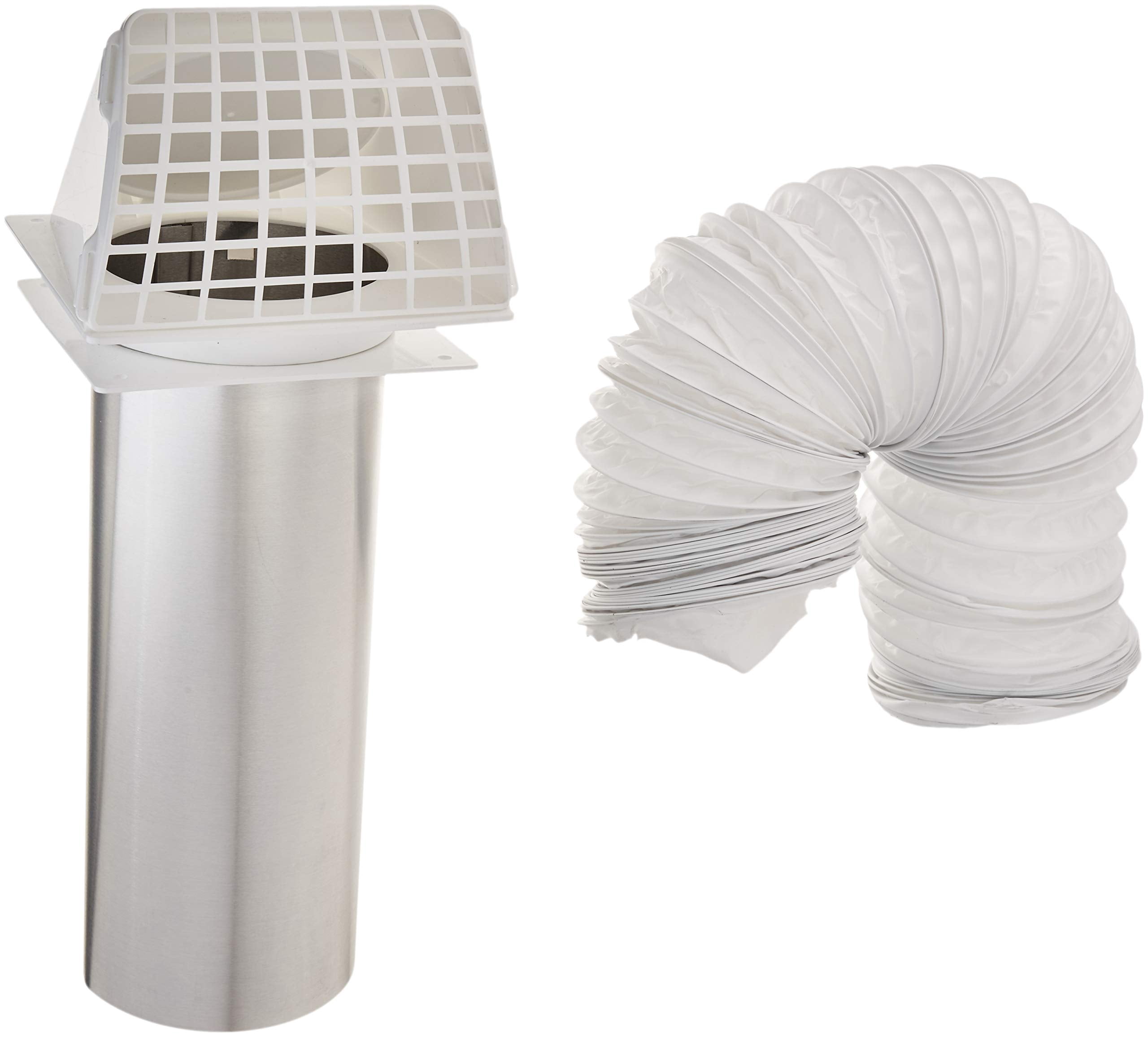 Lambro 207W Bathroom Vent Kit, 5 Pieces, 4 in X 8 Ft