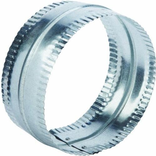 Lambro 8 In. Galvanized Metal Ducting Connector - Durable - Pack Of 6, Silver