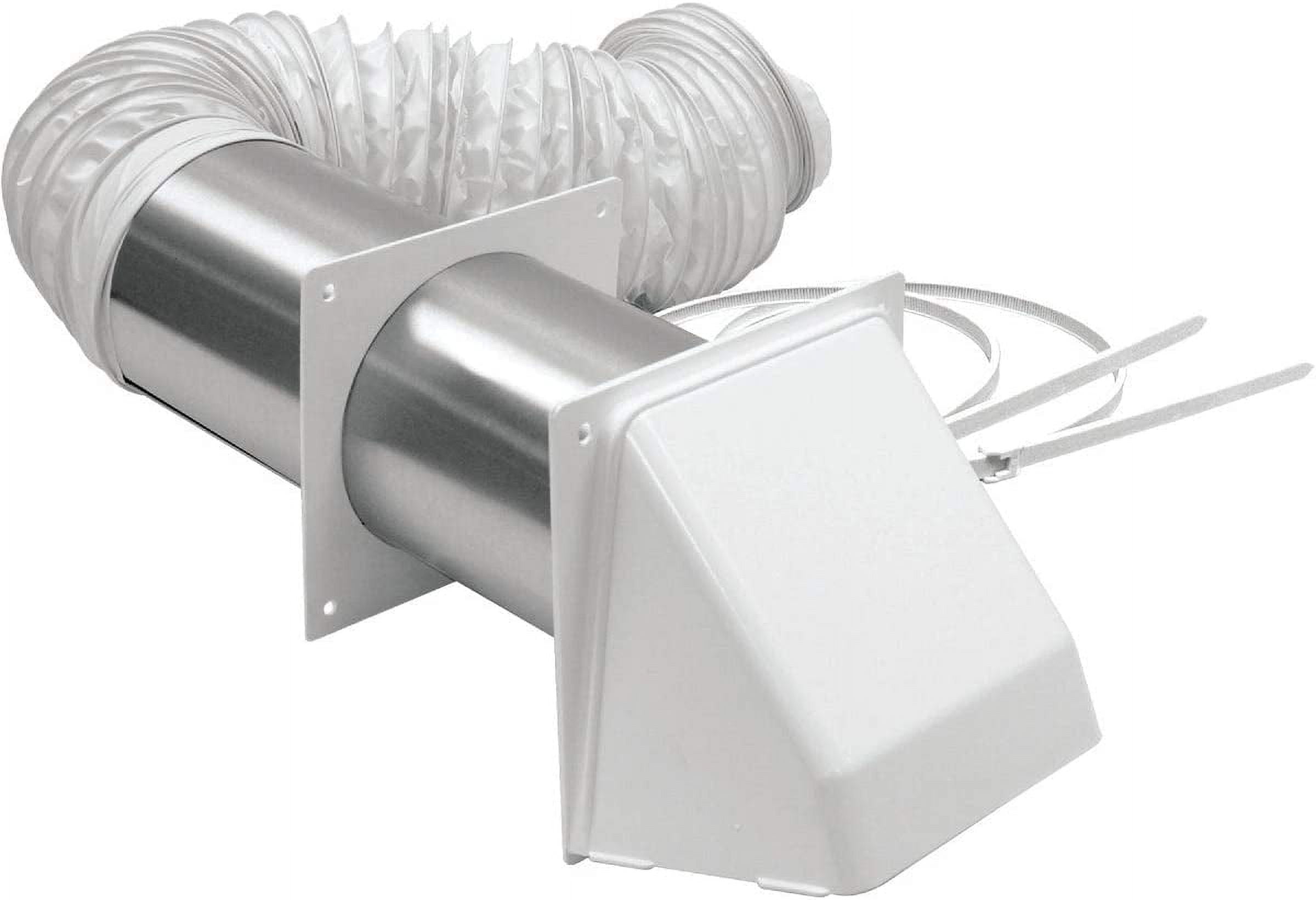 Lambro 1312W Preferred Hood Bathroom Vent Kit, 5 Pieces, 4 in X 5 ft ...