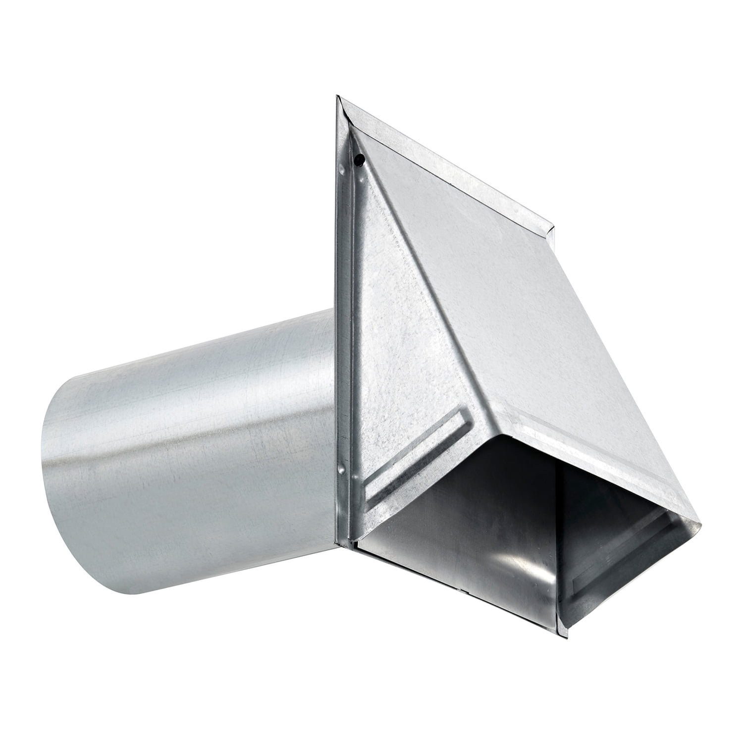 Lambro 6-In. 26-Gauge Galvanized Steel Exhaust Wall Hood Vent with Damper and 11-In. Pipe, 3460G-11, 3460G-11